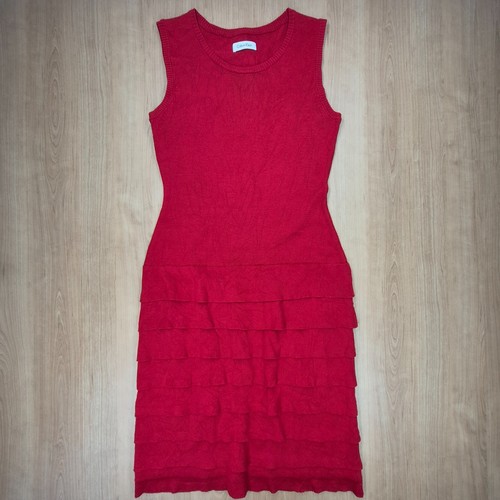 Calvin klein strickkleid rot - strickkleid,