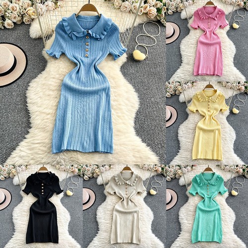 Leichtes damen strickkleid - leichtes,