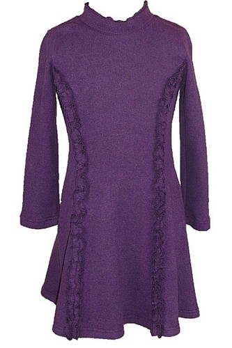 Strickkleid mädchen lila - strickkleid, in