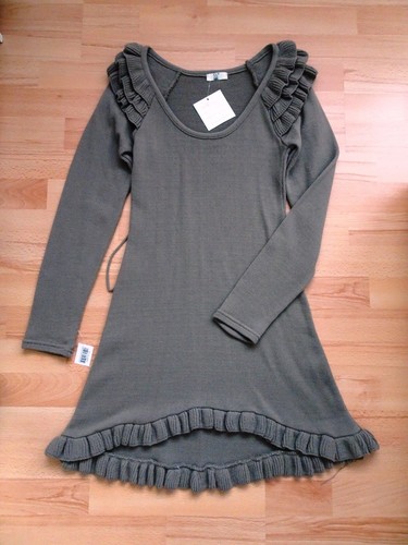 Strickkleid kleid mit rüschen - strickkleid,