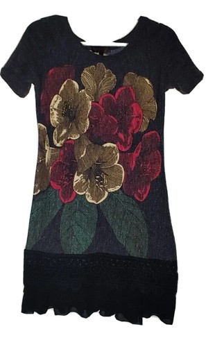 Strickkleid kleid blumen gr - strickkleid,