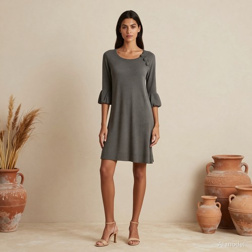 Strickkleid part two grau - part, xs
